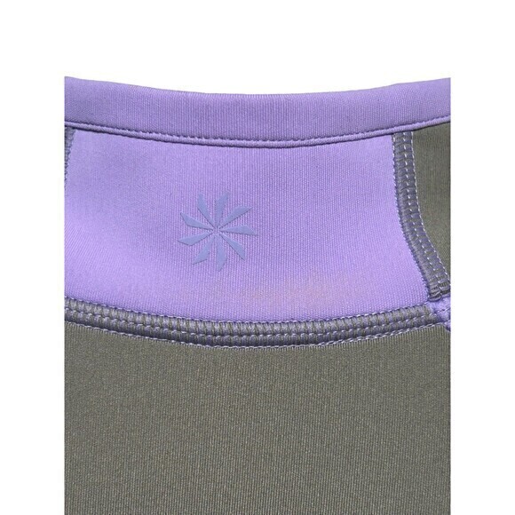 Athleta large long‎ sleeve 3/4 Front Zip, Lavender ￼front Zip Pocket Hi … - Picture 5 of 8